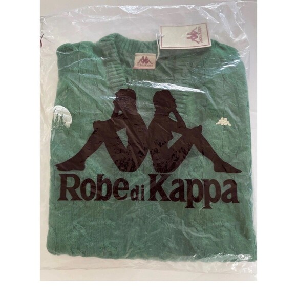 Kappa Robe Knit Vest Golf Green Large Italy Made New - Picture 4 of 7